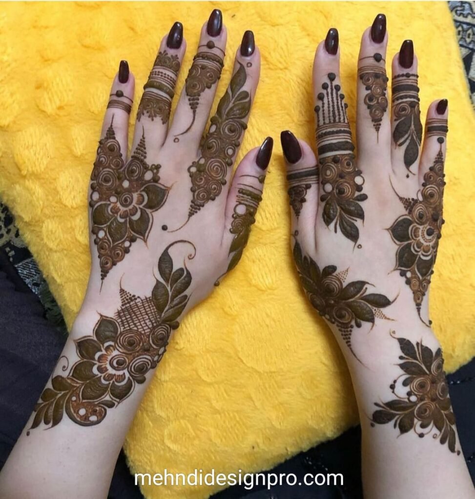 Front hand mehndi design12 min