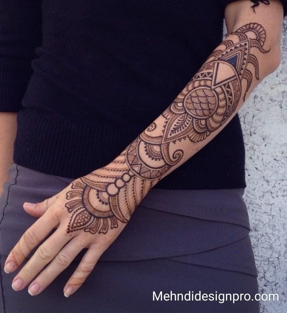 Creative elegance one woman henna tattoo stands out on black generated by  AI 25321606 Stock Photo at Vecteezy