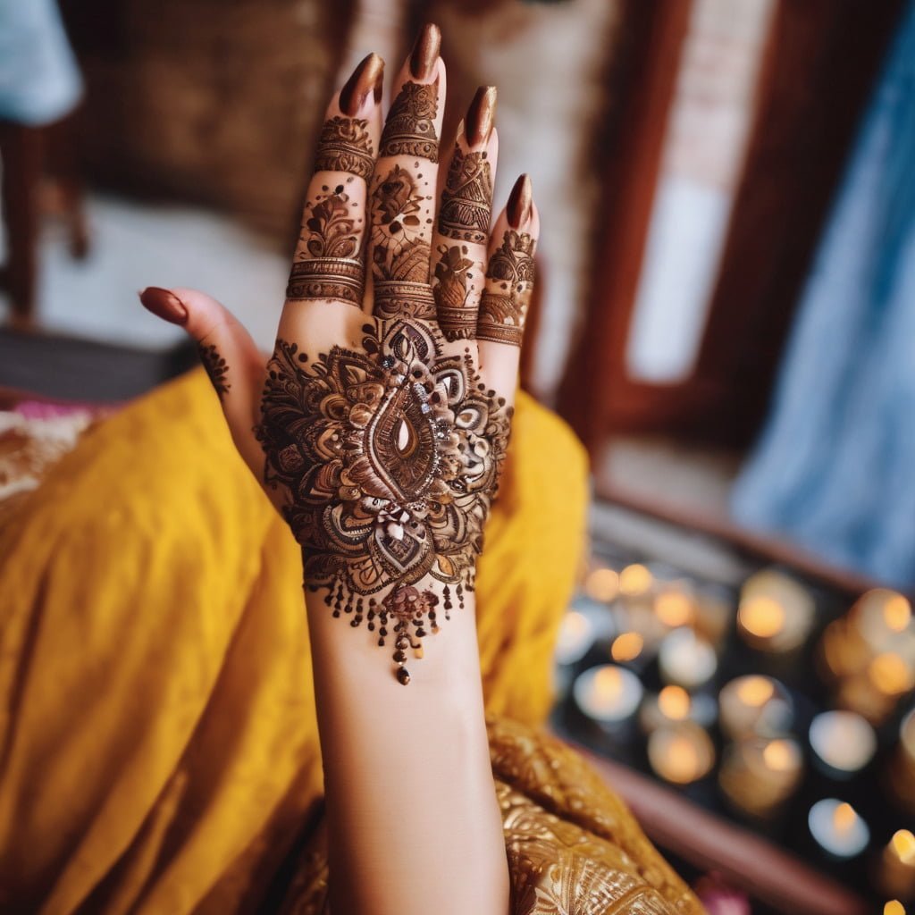 30 Stylish and Modern Arabic Mehndi Designs to inspire you - Wedandbeyond