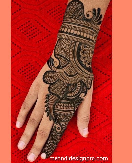 Modern Front Hand Mehndi Design