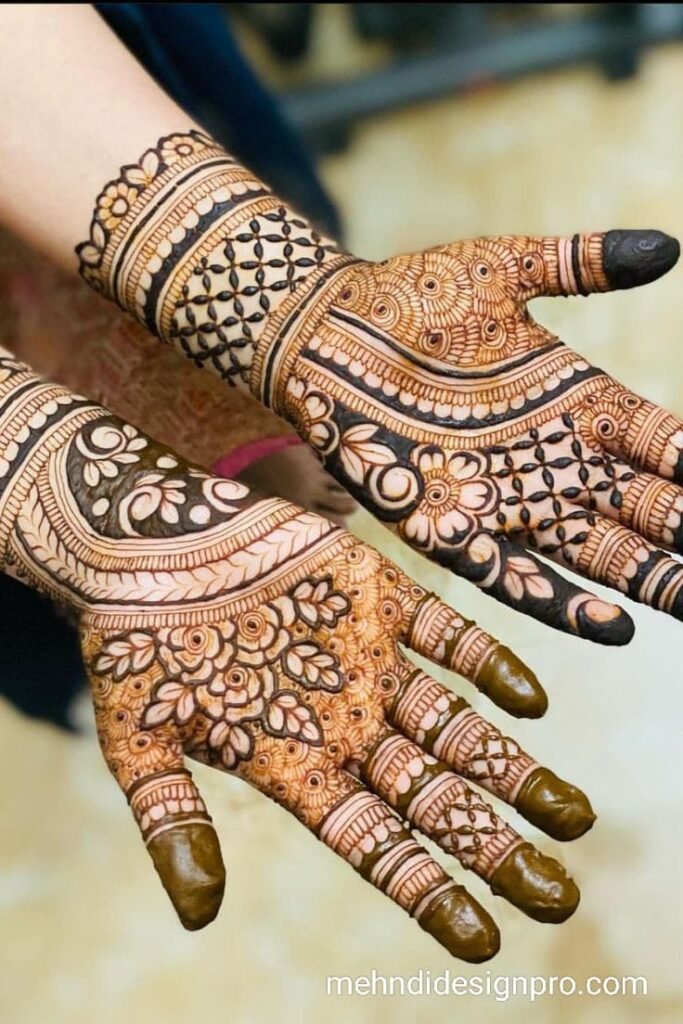 Modern Front Hand Mehndi Design