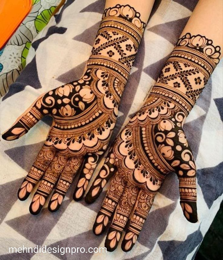 Modern Front Hand Mehndi Design