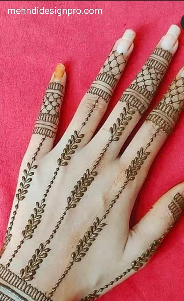 Modern Front Hand Mehndi Design