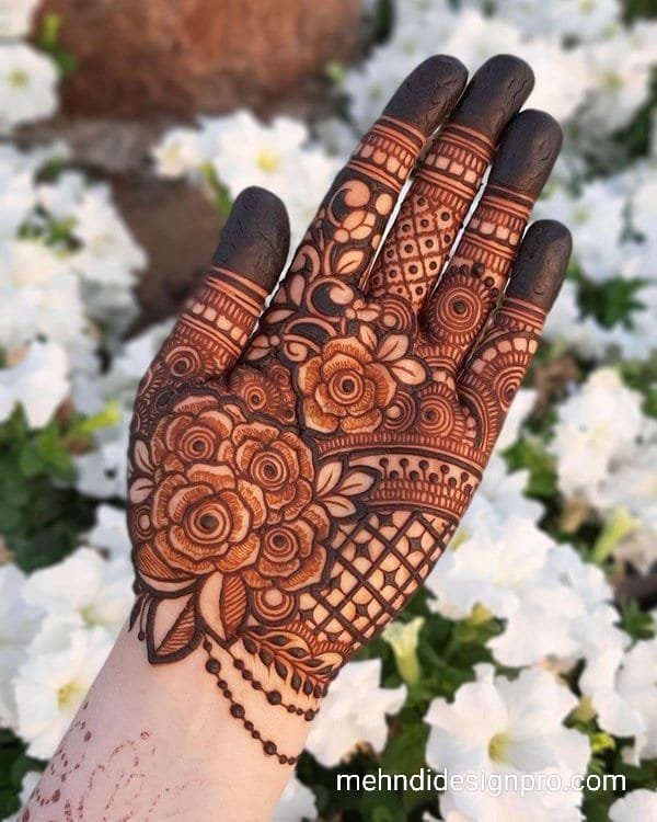 Modern Front Hand Mehndi Design