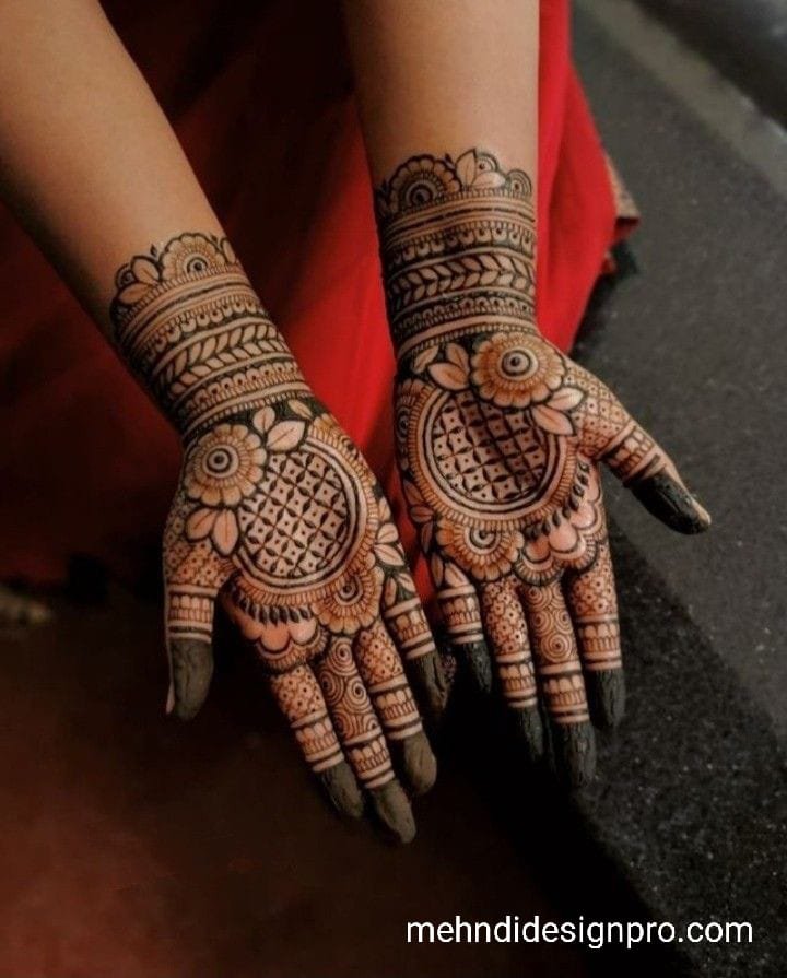 Modern Front Hand Mehndi Design