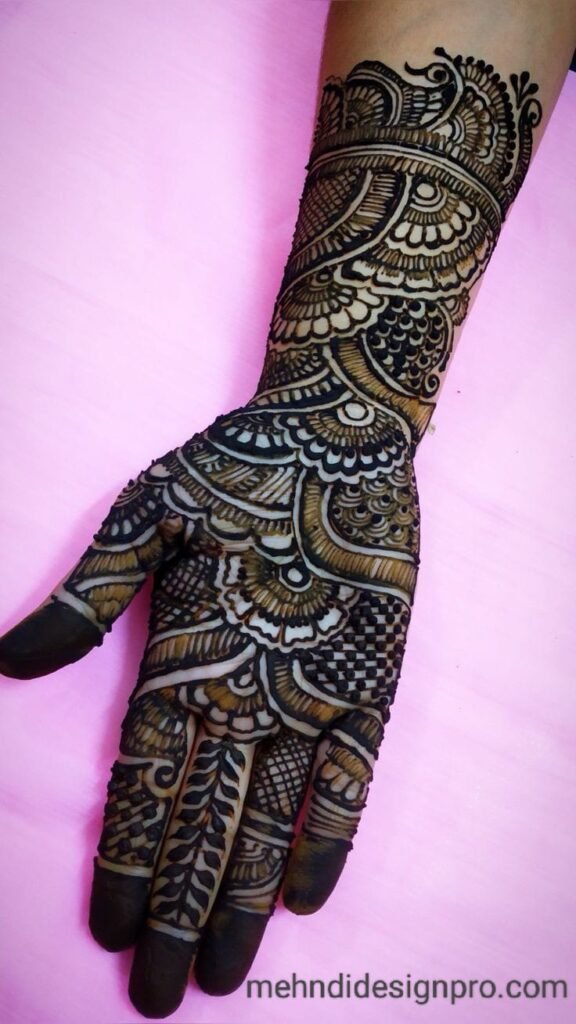 Modern Front Hand Mehndi Design