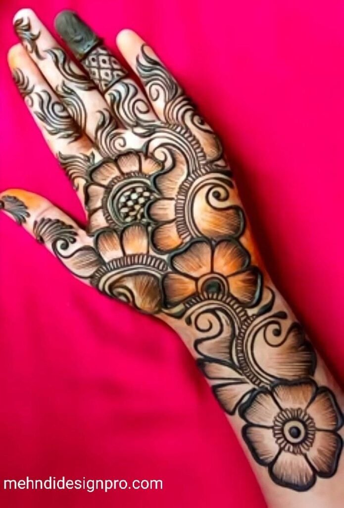 Modern Front Hand Mehndi Design