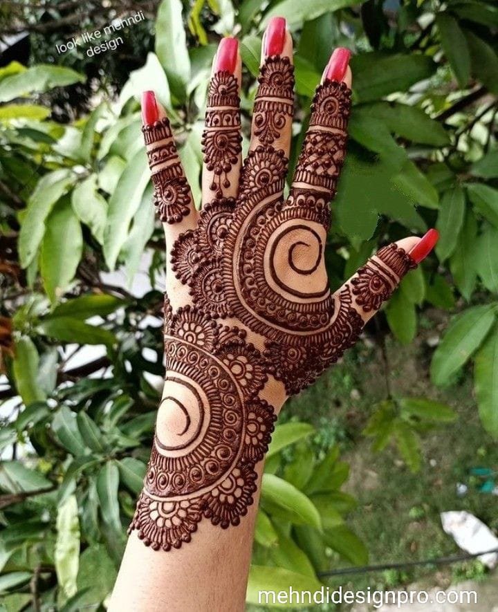 Modern Front Hand Mehndi Design