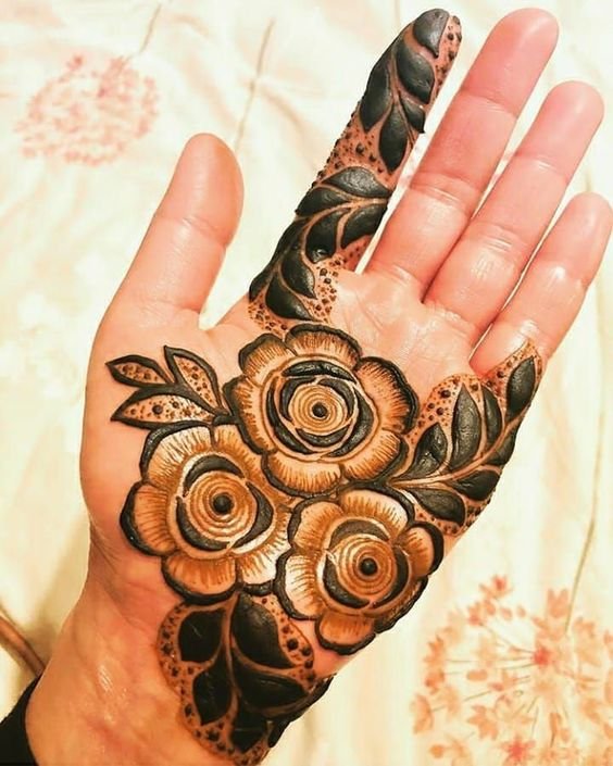 Rose flower mehndi design
