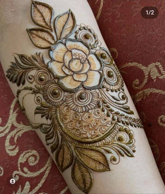 easy flower rose mehndi design Images • MUSKAAN sidd (@muskaan9322) on  ShareChat