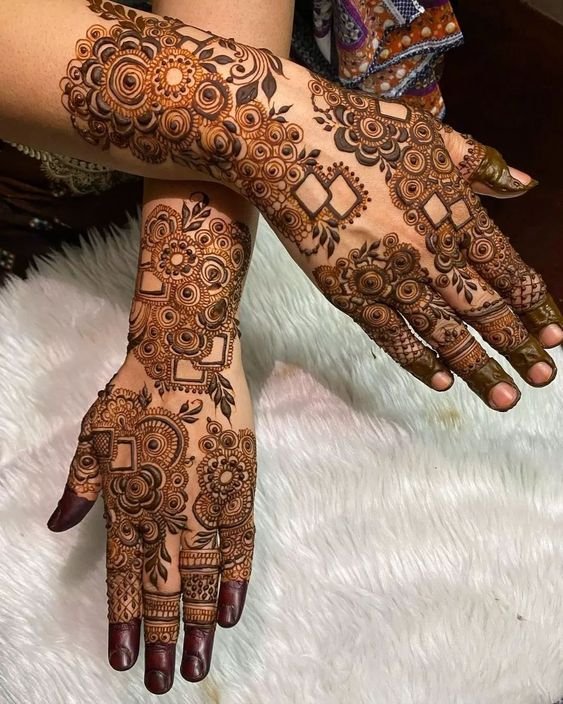 Rose flower mehndi design
