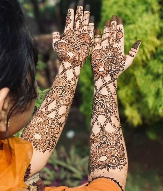 Rose flower mehndi design
