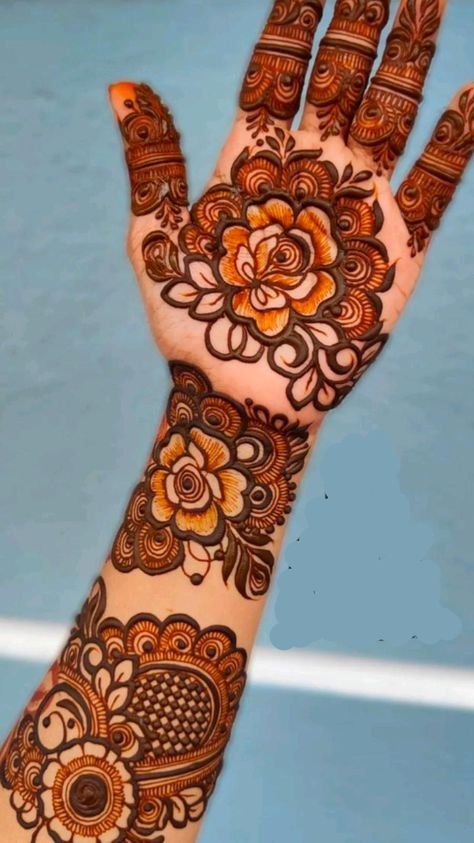 Rose flower mehndi design
