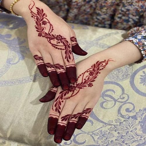 Punjabi Royal Front Hand Mehndi Design - 100+ Pictures click