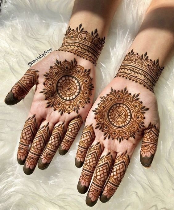 Punjabi Royal Front Hand Mehndi Design