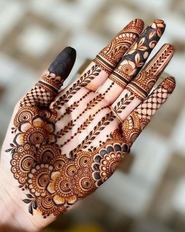 Punjabi Royal Front Hand Mehndi Design