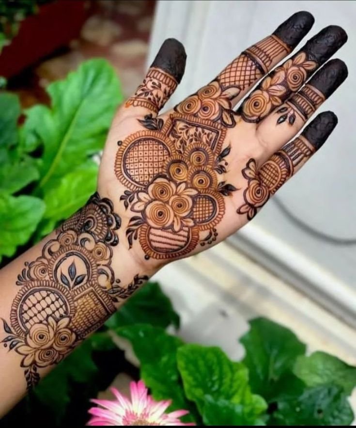 Punjabi Royal Front Hand Mehndi Design