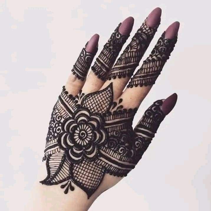 Punjabi Royal Front Hand Mehndi Design