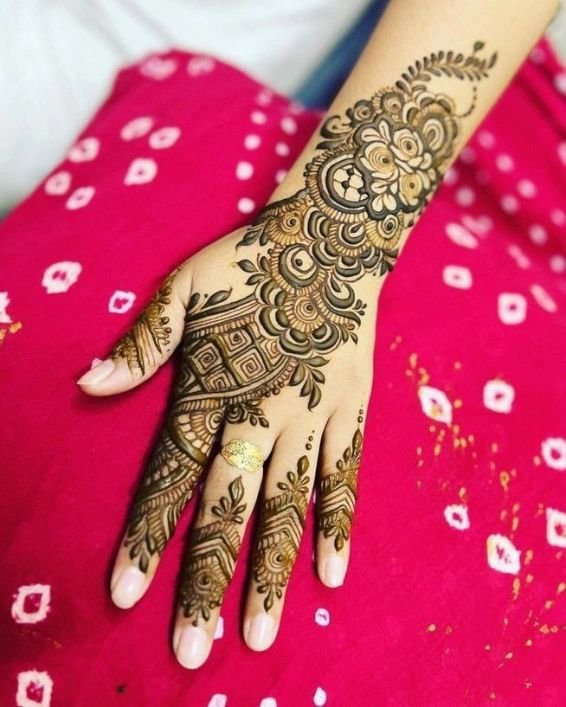 Easy Mehndi Design Photo