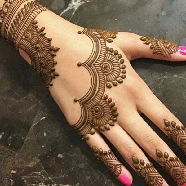 Front Hand Mehndi Design