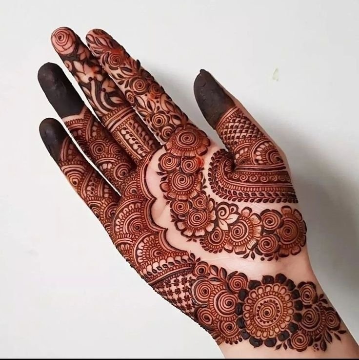 Front Hand Simple Mehndi Design