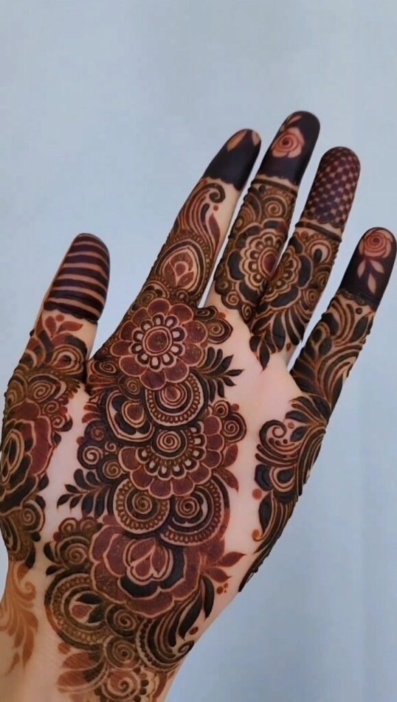 Front Hand Simple Mehndi Design