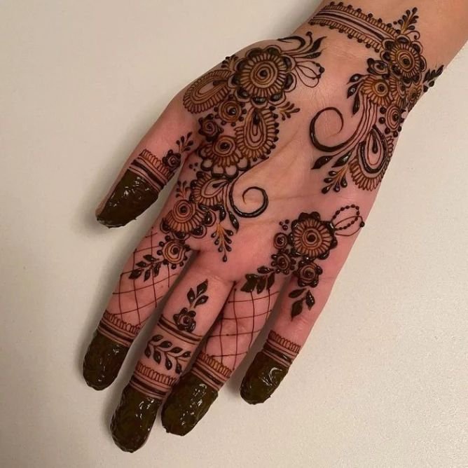 Front Hand Mehndi Design