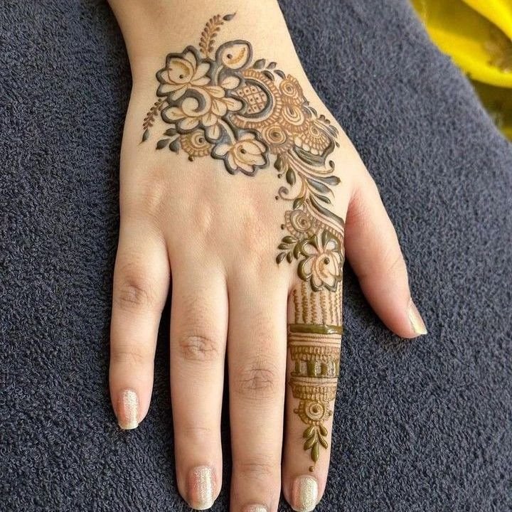 Ring Ceremony Mehndi Designs