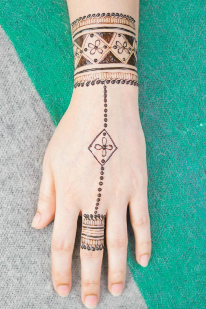 Royal Back Hand Mehndi Design