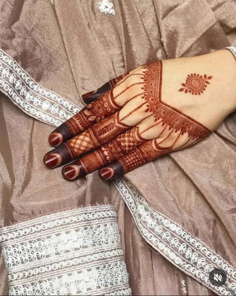 Stylish Back Hand Mehndi Design (स्टाइलिश बैक हैंड मेहंदी डिज़ाइन)