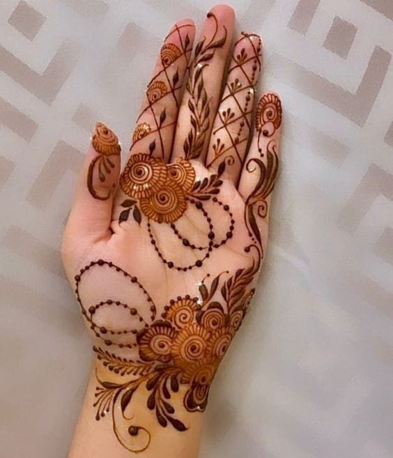 Stylish Back Hand Mehndi Design (स्टाइलिश बैक हैंड मेहंदी डिज़ाइन)