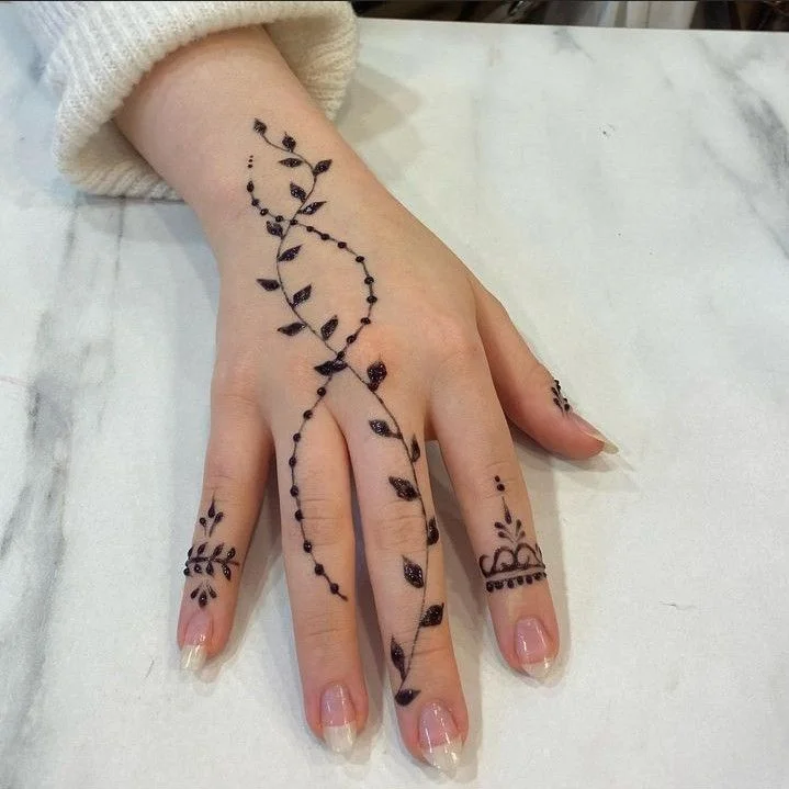 Easy Simple Finger Mehndi Design-उंगली मेहंदी डिज़ाइन - Best 60 +Pictures