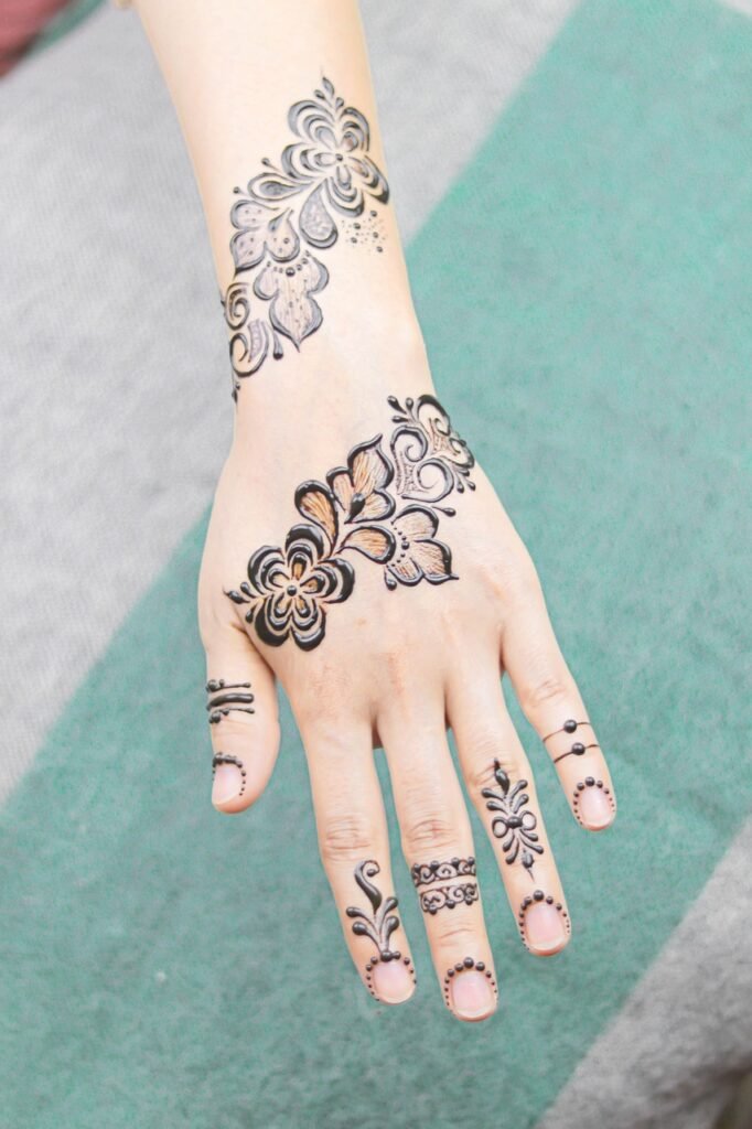 Stylish Full Hand Mehndi Design