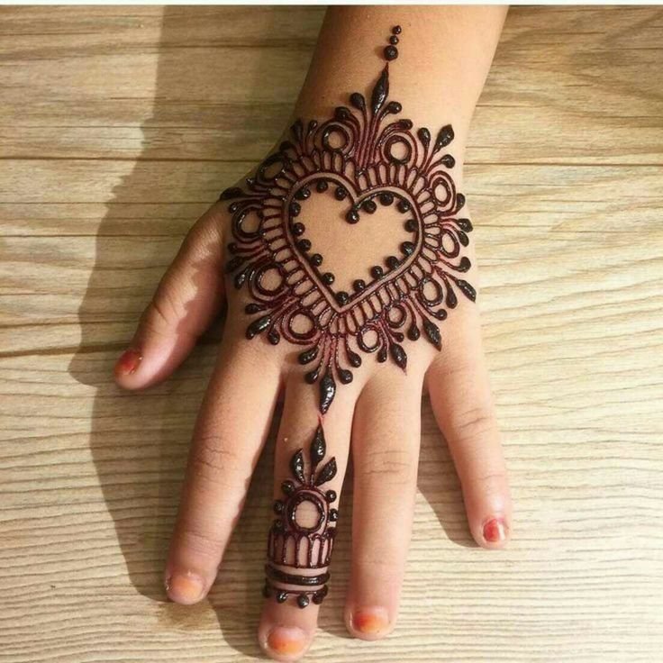 Simple Mehndi Designs For Kids 