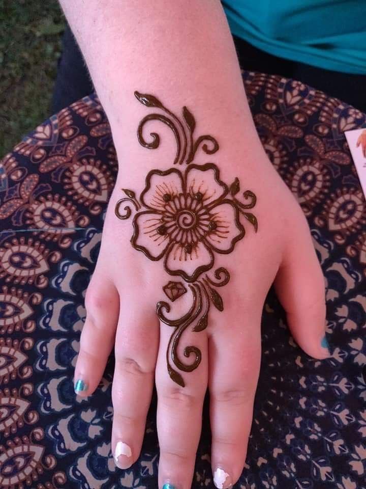 Simple Mehndi Designs For Kids 